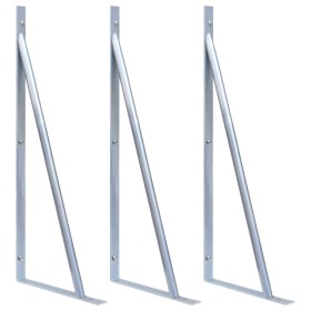 Supports for fence posts 3 units galvanized steel by vidaXL, Accessories for gates and fences - Ref: Foro24-148989, Price: 43...