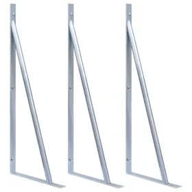 Supports for fence posts 3 units galvanized steel by vidaXL, Accessories for gates and fences - Ref: Foro24-148989, Price: 46...