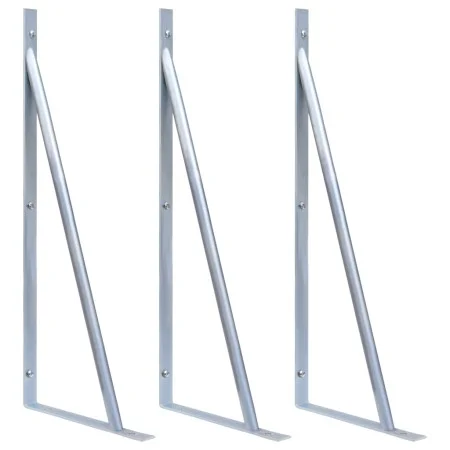 Supports for fence posts 3 units galvanized steel by vidaXL, Accessories for gates and fences - Ref: Foro24-148989, Price: 46...