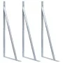 Supports for fence posts 3 units galvanized steel by vidaXL, Accessories for gates and fences - Ref: Foro24-148989, Price: 46...