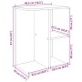 Mesita de noche madera ingeniería artesanal roble 46,5x29x61 cm by , Nightstands - Ref: Foro24-858666, Price: 32,90 €, Discou...