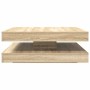 Mesa de centro giratoria 360 grados roble sonoma 90x90x34,5 cm | Foro24.es | Tu tienda online para hogar, jardín y más Foro24.es