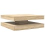 Mesa de centro giratoria 360 grados roble sonoma 90x90x34,5 cm | Foro24.es | Tu tienda online para hogar, jardín y más Foro24.es