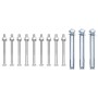 Supports for fence posts 3 units galvanized steel by vidaXL, Accessories for gates and fences - Ref: Foro24-148989, Price: 40...
