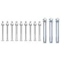 Supports for fence posts 3 units galvanized steel by vidaXL, Accessories for gates and fences - Ref: Foro24-148989, Price: 46...