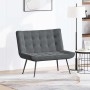 Banco de terciopelo gris oscuro 110x74x84 cm de , Bancos - Ref: Foro24-4012338, Precio: 194,43 €, Descuento: %