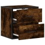 Mesita de noche de pared color roble ahumado 40x31x39,5 cm de , Mesitas de noche - Ref: Foro24-848728, Precio: 45,56 €, Descu...