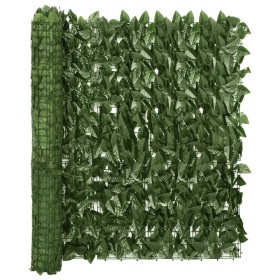 Toldo para balcón con hojas verde oscuro 600x100 cm