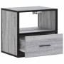 Mesita de noche de pared gris sonoma 40x31x39,5 cm de , Mesitas de noche - Ref: Foro24-848740, Precio: 42,53 €, Descuento: %