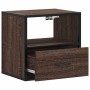 Mesita de noche de pared color roble marrón 40x31x39,5 cm von , Nachttische - Ref: Foro24-848742, Preis: 42,53 €, Rabatt: %