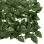 Toldo para balcón con hojas verde oscuro 600x100 cm