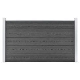 Black WPC fence panel 180x105 cm by vidaXL, fence panels - Ref: Foro24-148975, Price: 198,66 €, Discount: %