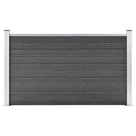 Schwarzes WPC-Zaunelement 180x105 cm von vidaXL, Zaunpaneele - Ref: Foro24-148975, Preis: 200,56 €, Rabatt: %