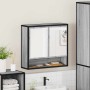 Armario con espejo de baño madera gris sonoma 65x20x60 cm von , Badezimmerwaschtische - Ref: Foro24-849262, Preis: 86,67 €, R...