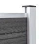 Schwarzes WPC-Zaunelement 180x105 cm von vidaXL, Zaunpaneele - Ref: Foro24-148975, Preis: 200,56 €, Rabatt: %