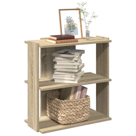 Librería 3 estantes madera ingeniería roble Sonoma 60x30x60 cm by , Bookcases and shelves - Ref: Foro24-860249, Price: 39,76 ...