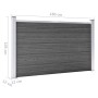 Panel de valla WPC negro 180x105 cm de vidaXL, Paneles de vallas - Ref: Foro24-148975, Precio: 210,43 €, Descuento: %