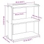 Librería 3 estantes madera ingeniería roble Sonoma 60x30x60 cm by , Bookcases and shelves - Ref: Foro24-860249, Price: 39,76 ...