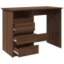 Escritorio de madera de ingeniería marrón roble 102x50x75 cm by , Desks - Ref: Foro24-860469, Price: 112,93 €, Discount: %