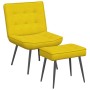 Sillón de relax con taburete terciopelo amarillo von , Stühle - Ref: Foro24-4012333, Preis: 89,43 €, Rabatt: %