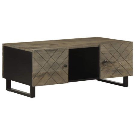 Mesa de centro madera maciza de mango negra 100x54x40 cm by , Coffee table - Ref: Foro24-4017696, Price: 155,70 €, Discount: %