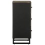Aparador negro 40x33x75 cm madera maciza mango de , Almacenamiento para CD y DVD - Ref: Foro24-4017707, Precio: 117,52 €, Des...