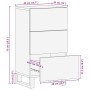 Aparador negro 40x33x75 cm madera maciza mango de , Almacenamiento para CD y DVD - Ref: Foro24-4017707, Precio: 117,52 €, Des...