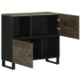 Aparador negro 80x33x75 cm madera maciza mango by , CD and DVD storage - Ref: Foro24-4017711, Price: 111,03 €, Discount: %