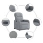Sillón reclinable elevable de tela gris claro by , Armchairs - Ref: Foro24-3302972, Price: 263,18 €, Discount: %