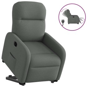 Sillón eléctrico reclinable elevable de tela gris oscuro by , Armchairs - Ref: Foro24-3302993, Price: 306,70 €, Discount: %