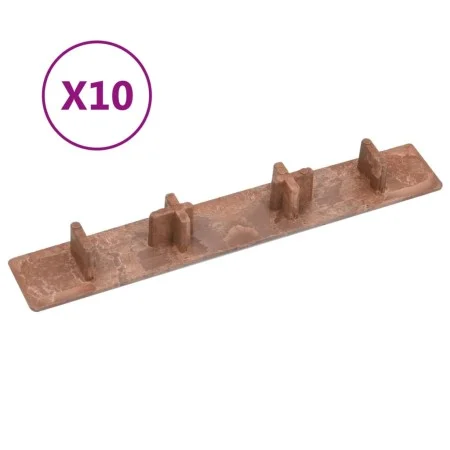 Plattform-Endkappen 10 St. Kunststoff braun von vidaXL, Böden und Teppiche - Ref: Foro24-149002, Preis: 19,89 €, Rabatt: %