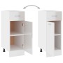 Armario inferior madera ingenería blanco brillo 30x46x81,5cm de vidaXL, Armarios de cocina - Ref: Foro24-801209, Precio: 80,7...