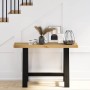Mesa consola NOAIN patas en A madera maciza pino 120x30x75 cm by , console tables - Ref: Foro24-4100036, Price: 92,87 €, Disc...