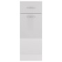 Armario inferior madera ingenería blanco brillo 30x46x81,5cm de vidaXL, Armarios de cocina - Ref: Foro24-801209, Precio: 80,7...