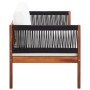 2-seater garden sofa in solid acacia wood by vidaXL, Outdoor sofas - Ref: Foro24-46341, Price: 221,37 €, Discount: %