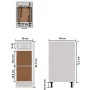 Armario inferior madera ingenería blanco brillo 30x46x81,5cm de vidaXL, Armarios de cocina - Ref: Foro24-801209, Precio: 76,3...