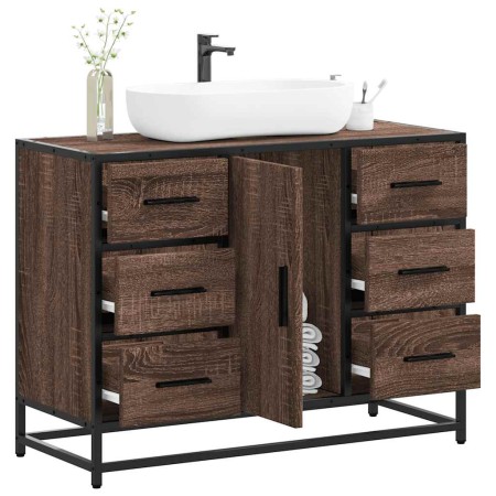 Armario lavabo baño madera ingeniería roble marrón 80x33x60 cm von , Badezimmermöbel - Ref: Foro24-849283, Preis: 119,64 €, R...