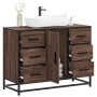 Armario lavabo baño madera ingeniería roble marrón 80x33x60 cm von , Badezimmermöbel - Ref: Foro24-849283, Preis: 119,64 €, R...