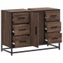 Armario lavabo baño madera ingeniería roble marrón 80x33x60 cm von , Badezimmermöbel - Ref: Foro24-849283, Preis: 119,64 €, R...