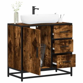 Mueble de baño para lavabo roble ahumado 65x33x60 cm by , Bathroom furniture - Ref: Foro24-849276, Price: 93,71 €, Discount: %