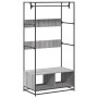 Armario de madera de ingeniería gris Sonoma 90x50x180 cm von , Kommoden-Organizer und Bar-Kleiderbügel - Ref: Foro24-849297, ...