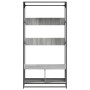 Armario de madera de ingeniería gris Sonoma 90x50x180 cm von , Kommoden-Organizer und Bar-Kleiderbügel - Ref: Foro24-849297, ...