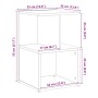 Mesitas noche 2uds madera contrachapada madera vieja 35x35x55cm by , Nightstands - Ref: Foro24-856531, Price: 60,81 €, Discou...