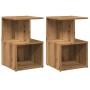Mesitas de noche 2 uds madera roble artisan 35x35x55 cm de , Mesitas de noche - Ref: Foro24-856533, Precio: 64,89 €, Descuent...