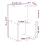 Mesitas de noche 2 uds madera roble artisan 35x35x55 cm de , Mesitas de noche - Ref: Foro24-856533, Precio: 64,89 €, Descuent...