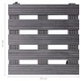 Pflanzenständer mit Rollen 2 Einheiten WPC grau 30x30x7,5cm von vidaXL, Topfständer - Ref: Foro24-149034, Preis: 45,12 €, Rab...