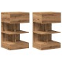 Mesitas noche 2 uds madera ingeniería roble artisian 40x35x65cm von , Nachttische - Ref: Foro24-856751, Preis: 98,65 €, Rabat...