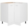 Armario inferior de esquina madera blanco 75,5x75,5x81,5 cm de vidaXL, Armarios de cocina - Ref: Foro24-802489, Precio: 104,7...