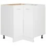 Armario inferior de esquina madera blanco 75,5x75,5x81,5 cm de vidaXL, Armarios de cocina - Ref: Foro24-802489, Precio: 108,8...
