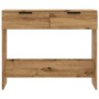 Mesa consola madera de ingeniería roble artesanal 90x36x75 cm by , Side tables - Ref: Foro24-856946, Price: 69,87 €, Discount: %